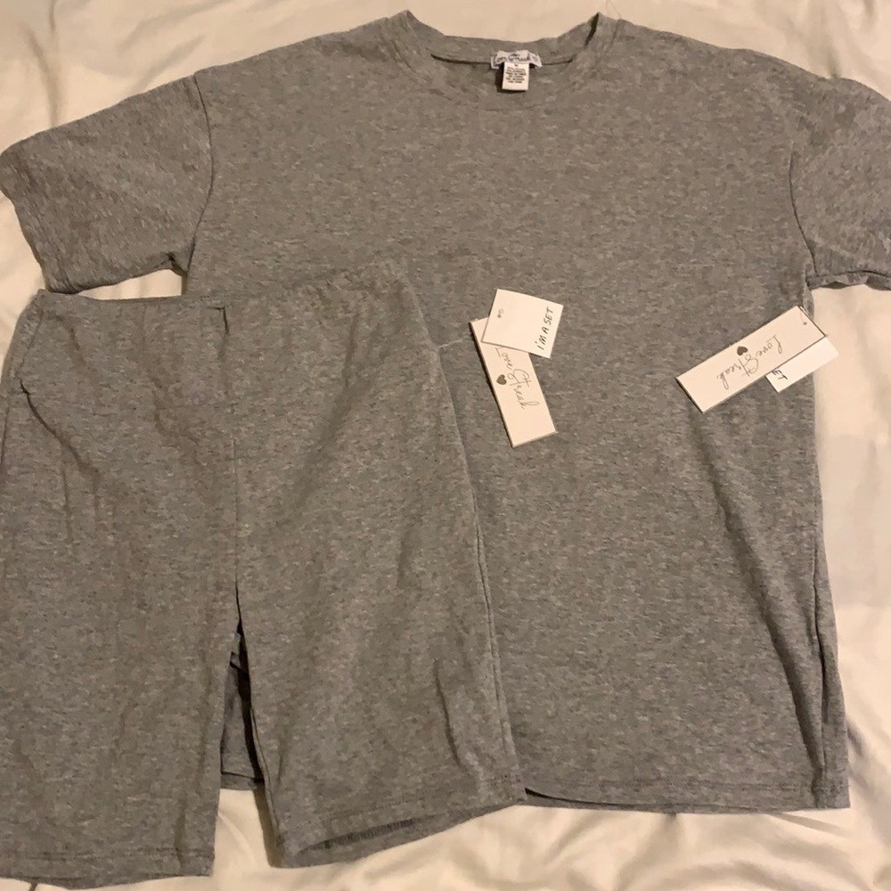 T-shirt and biker shorts set